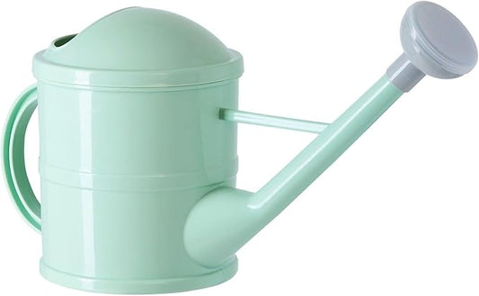 Farmlyn Creek Small Mint Green Plastic Watering Can with Long Spout Sprinkler Head for Garden, Indoor and Outdoor Plants, Flowers (0.4 Gallon Watering Can Outdoor)
