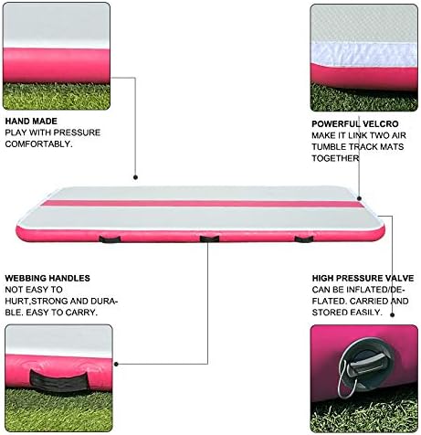 Tuxedo Sailor Inflatable Gymnastics Tumbling Mat Tumble Track Thickness Floor Mat With Electric Air Pump for Gymnastics/Training/Home/Cheerleading/Water/Gym/Yoga