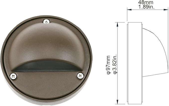 Lumina Lighting® 2W LED Deck Lights (12 Pack) | Low Voltage Landscape Lighting Waterproof - 12V 3000K Outdoor Patio Step Deck Lighting | Replaceable G4 LED Bulb Included (Bronze)