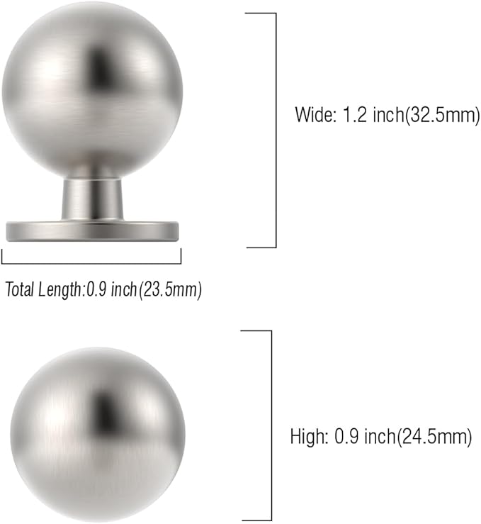 Asidrama 10 Pack Brushed Satin Nickel Kitchen Cabinet Knobs, Cabinet Knobs Kitchen Cabinet Hardware for Cupboard Drawer Knobs Dresser Knobs