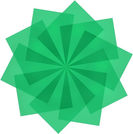 10 Pieces Christmas Gel Filter - Transparent Green Correction Lighting Gel Filter 8.5 x 11-Inches Gel Light Filter Plastic Film Sheet