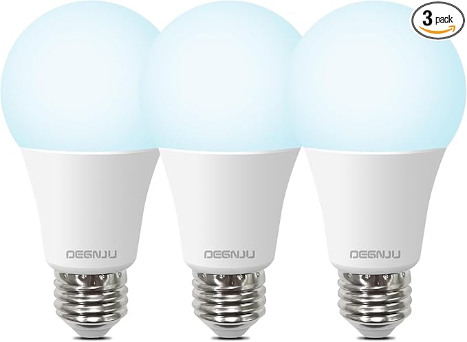 A19 LED Light Bulbs, 100 Watt Equivalent LED Bulbs, Daylight 5000K, 1500 Lumens, E26 Standard Base, Non-Dimmable, 13W Bright White LED Bulbs for Bedroom Living Room Home Office, 3 Pack