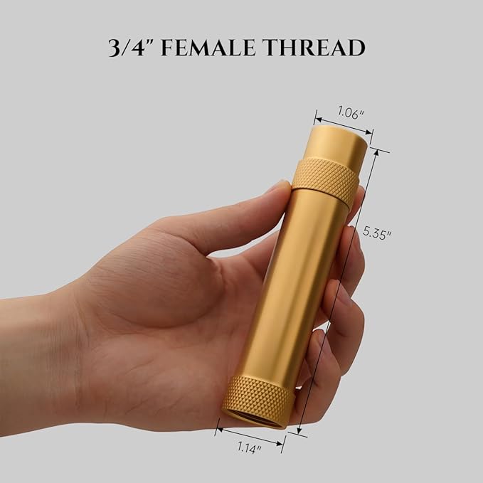 Heavy Duty Brass Hose Nozzle, High Pressure Adjustable Twist Hose Nozzle with 2 Rubber Washers, Fits Standard Hoses, Water Hose Nozzles for Patio, Lawn, Car Wash