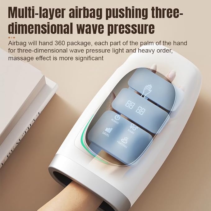 Hand Massager with Heat and Compression, Electric Cordless Hand Massager for Arthritis and Carpal Tunnel, Pressure Point Therapy with Heat Gifts for Women Men