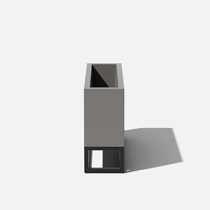 Veradek Block Series Raised Long Box Planter for Patio & Garden | Durable All-Weather Use with Aluminum Stand | Modern Décor for Herbs, Flowers