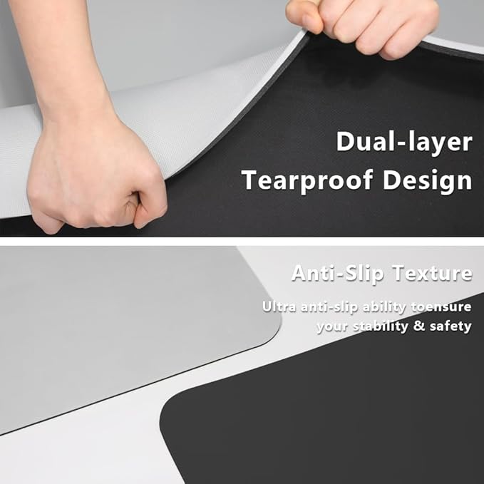 Yoga Mat Non-Slip Extra Thick 72"x32/24" Extra Wide Fitness Exercise Mat TPE Material High Elastic Hot Yoga Mat for Women Yoga Pilates Home Floor Workout (Cow Coffee)