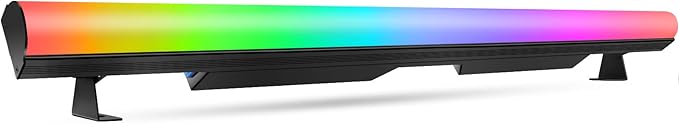 LED Stage Light Bar - 60W 144LEDs RGB DJ Light Bar - 56 Chase Effects & 37 Static Colors - Sound Active DMX Control for Events Party Dance Club Gigs