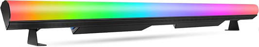LED Stage Light Bar - 60W 144LEDs RGB DJ Light Bar - 56 Chase Effects & 37 Static Colors - Sound Active DMX Control for Events Party Dance Club Gigs