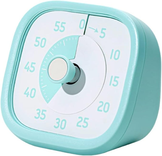 Visual Timer for Kids - 60 Minute Visual Kids Timer for Classroom Home Office, Countdown Timer for Cooking Teaching Working Meeting (Blue)