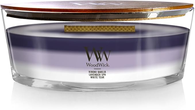 WoodWick Evening Luxe Scented Ellipse Candle, Crackles at it Burns, Up to 50 hrs burn time, 16oz