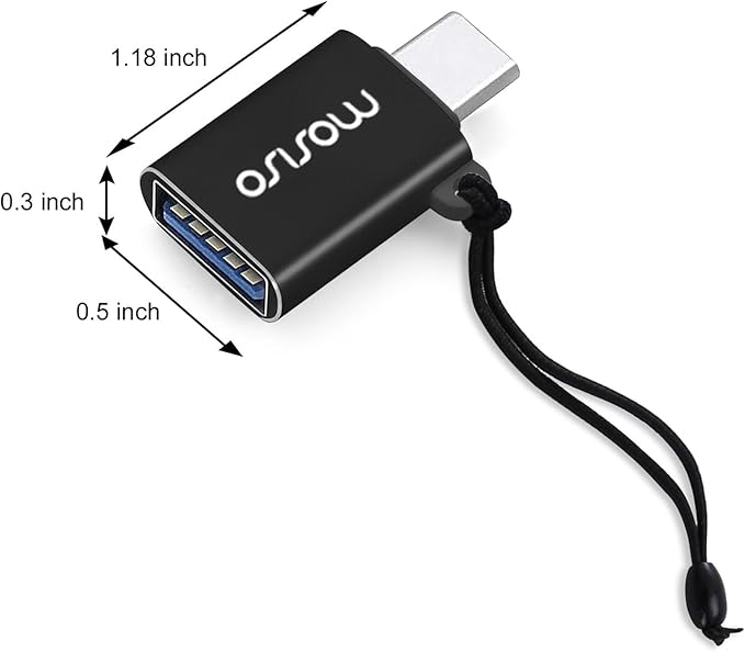 MOSISO USB C to USB Adapter 2 Pack,USB Type-C to USB Connector,Thunderbolt 3 to USB 3.0 Converter OTG Compatible with MacBook Pro 2024-2016/Air 2024-2018/Laptop/Tablet/More Type-C Devices, Black