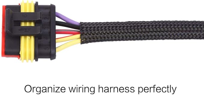 Keco 100ft – 1/2 inch PET Expandable Braided Cable Sleeve – Wire Sleeving for Audio Video and Other Home Device Cable Automotive Wire - Black