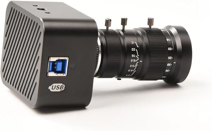 MOKOSE USB Camera 4K, USB3.0 Manual Focus Webcam with C-Mount 10-55mm Telephoto Zoom Lens, IMX678 1/1.8" 8MP Sensor Support YUY2,Web Camera for Desktop Computer Laptop