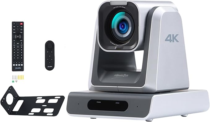 zowietek 4K Native NDI|HX3(Certified) PTZ Camera PoE, 18X Optical Zoom, Simultaneous HDMI & SDI outputs, RTSP/RTMP(s)/SRT, Standalone IP Live Streaming for Meeting, Church, Event, Teaching