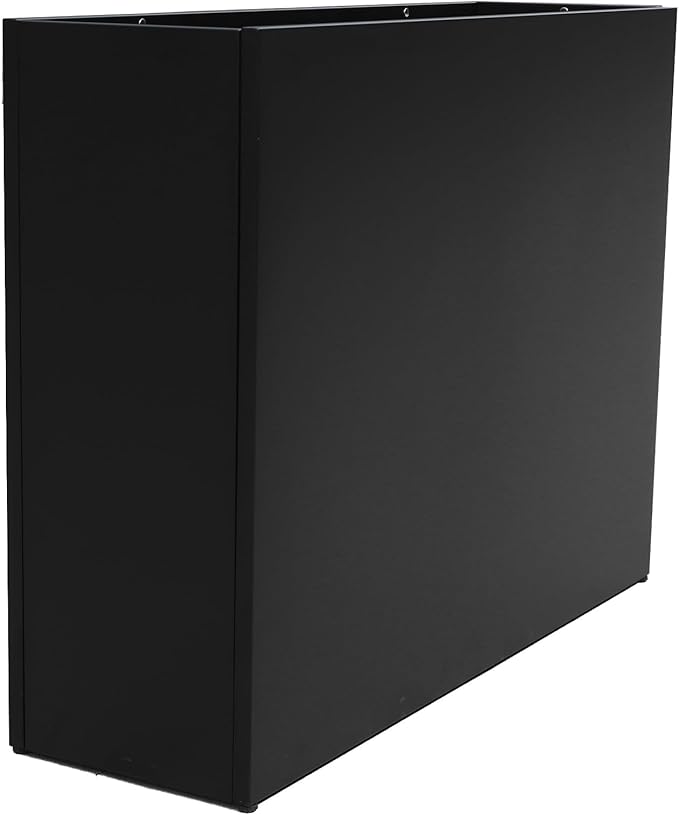 Kozyard 30”Lx12”Wx24”H Metal Planter Box Indoor Outdoor Rectangular Planter All-Weather with Drainage Holes Removable Grow Liner for Plants Flowers Shrubs