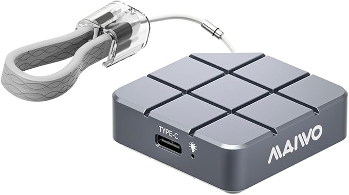 MAIWO Portable SSD 2TB External Solid State Drive, USB 3.2 GEN 2 Type-C Up to 1050MB/s, Mini NVMe SSD with 4K ProRes Videos for iPhone iPad MacBook macMini PS5, Aluminum (Grey)