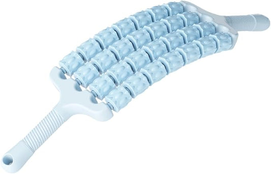 Massage Roller Sticks Handheld Ergonomic Grip Multipurpose Massage Tool Muscle Relaxation for Workout Home Use, Blue