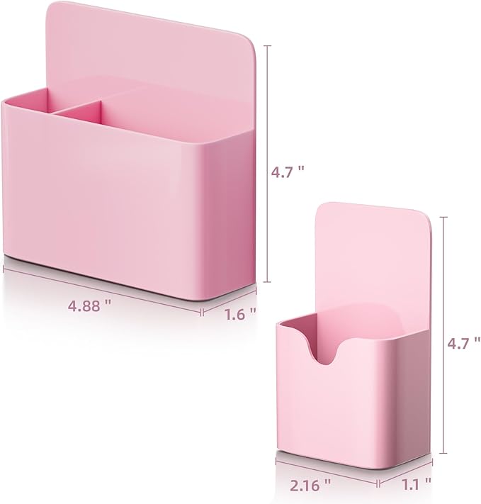 Magnetic Dry Erase Marker Holder,Pen and Eraser Holder for Whiteboard，Magnet Pencil Cup Utility Storage Organizer for Office, Refrigerator, Locker and Metal Cabinets (Pink)
