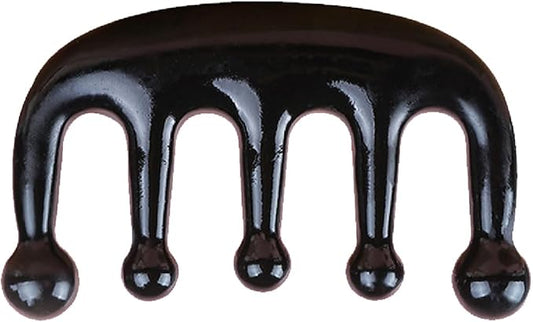LLY Multifunctional Scraping Massage Comb. Natural Black Sibin Bian Stone. Beauty & Health Care, Relieves Wrinkles, Muscles & Acupoints