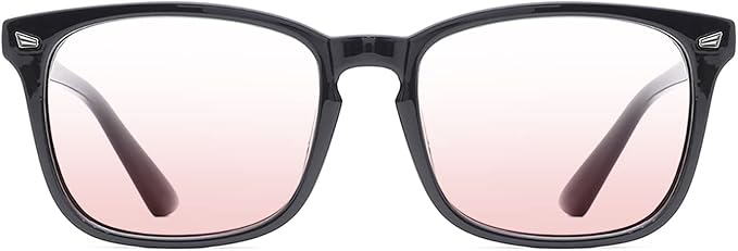 TIJN Blue Light Blocking Glasses for Women Men Clear Frame Square Nerd Eyeglasses Anti Blue Ray Computer Screen Glasses