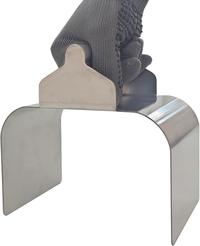 Landscape Curb Trowel Edger, Curb It Yourself, Curb and Gutter Shape Maker, Concrete Curb Trowel, Rectangular trimmer - 4" x 6" x 4" (Rectangular Curb It Yourself)