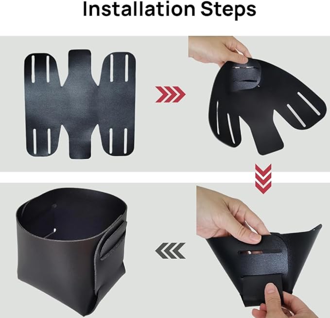 Pen Holder for Desk Pencil Organizer Cute Cup Holders Aesthetic (Black, 3.94"x 3.94"x 3.94")