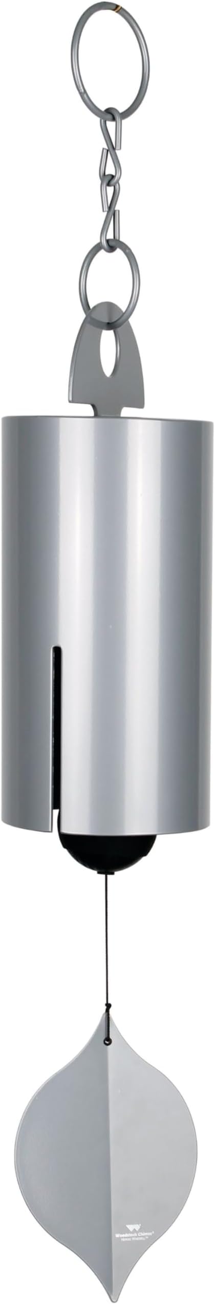 Woodstock Chimes Heroic Windbell Wind Chime for Outside 40" Large Grey,Deep Tone Sound, Outdoor Decor for Patio, Porch, Garden HWLY