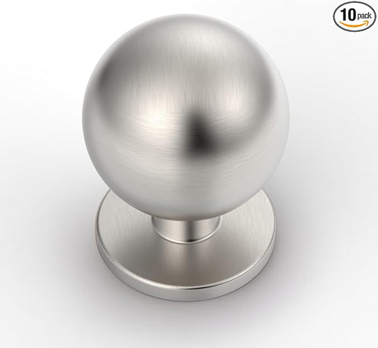 Asidrama 10 Pack Brushed Satin Nickel Kitchen Cabinet Knobs, Cabinet Knobs Kitchen Cabinet Hardware for Cupboard Drawer Knobs Dresser Knobs