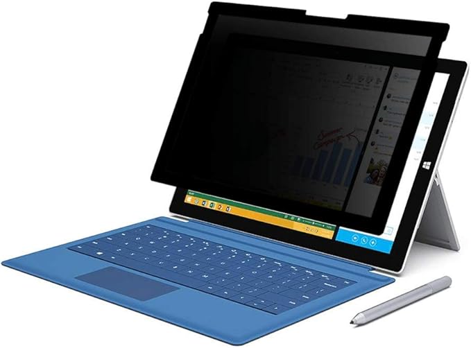 FILMEXT for Microsoft Surface Pro 7 Plus/7/6/5/4/3 Fully Removable Privacy Screen Protector Filter, Anti-Spy Anti-Glare Feature Makes (for Surface Pro 7+/7/6/5/4 Privacy Screen Protector)