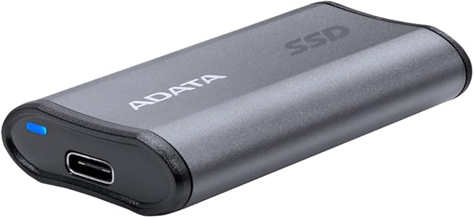 ADATA SE880 1TB - Up to 2000 MB/s- SuperSpeed USB 3.2 Gen 2x2 USB-C External Portable SSD Titanium (AELI-SE880-1TCGY)