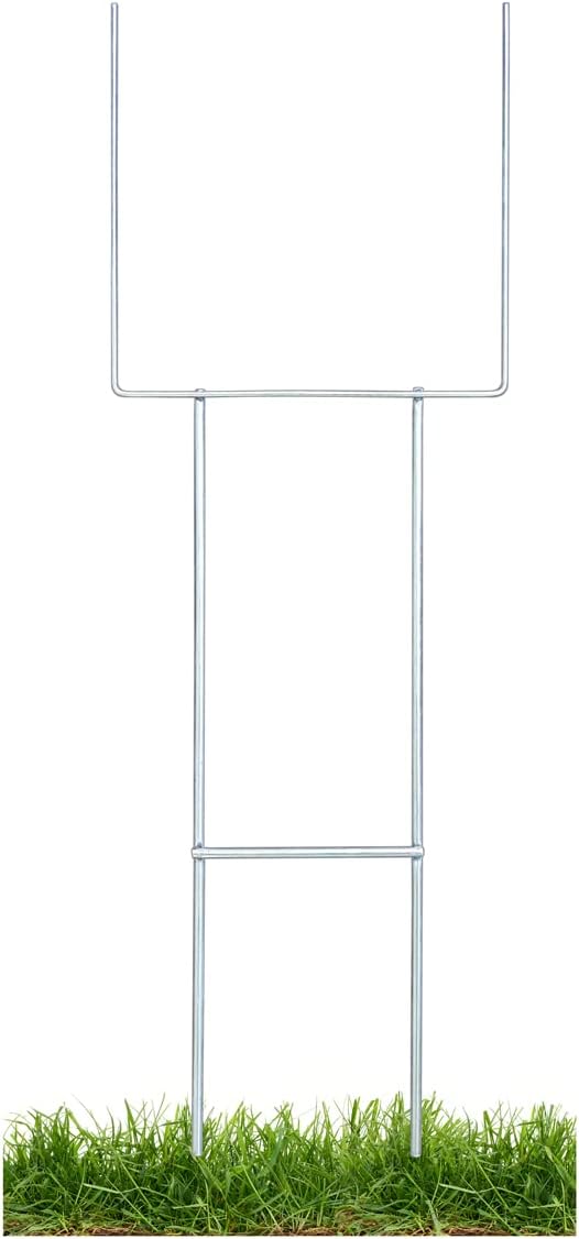 30" Heavy Duty Yard Stakes, 5 Pack, .25 Diameter Metal Frame Wire Step Stake for Yard Signs (5 Pack)