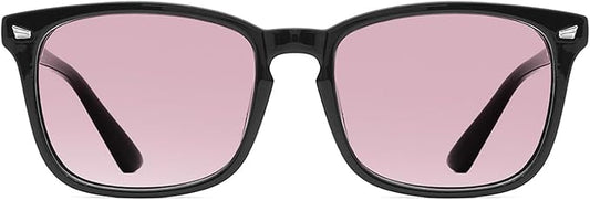 TIJN Blue Light Blocking Glasses for Women Men Clear Frame Square Nerd Eyeglasses Anti Blue Ray Computer Screen Glasses