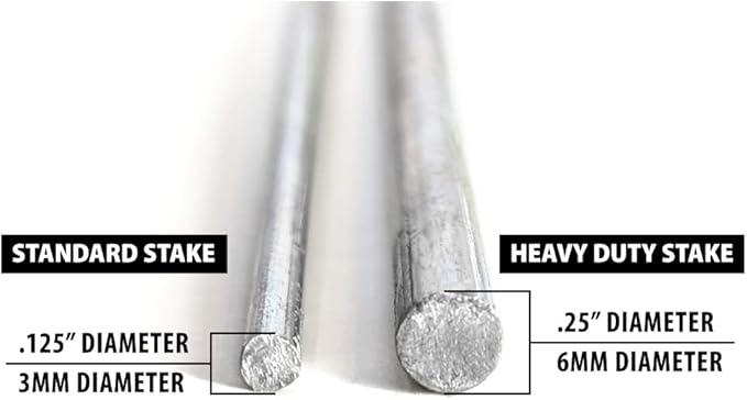 30" Heavy Duty Yard Stakes, 50 Pack, .25 Diameter Metal Frame Wire Step Stake for Yard Signs (50 Pack)