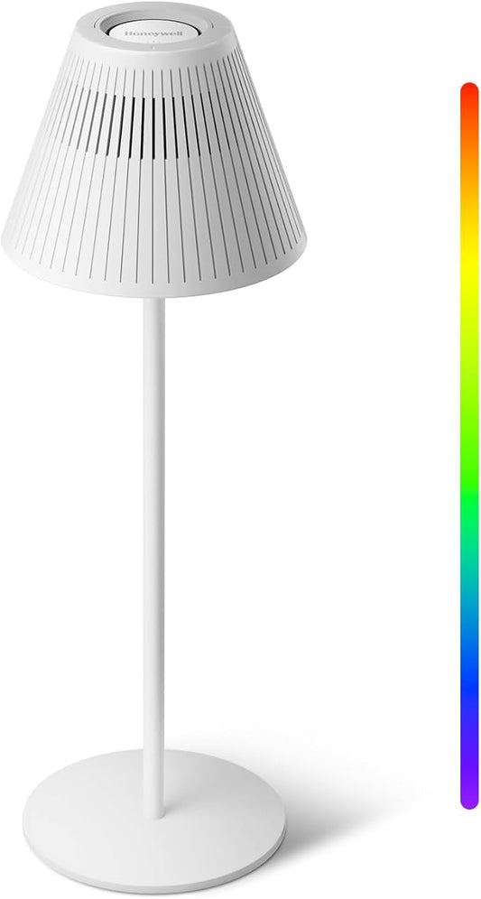 Honeywell Rechargeable Table Lamps, LED Cordless Lamp 5200mAh Battery Operated Portable M1 Sunturalux Dimmable 4Color 9RGB Touch Control Bedside Night Light for Patio Restaurant Home Dining Kitchen
