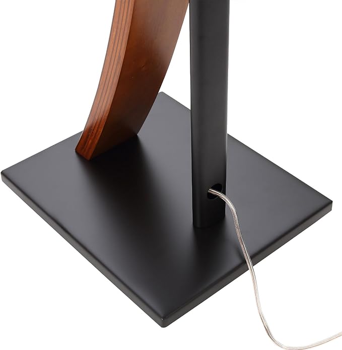 EXIMUS One Pair Fixed Height Universal Speaker Floor Stands with Real Wood - Cherry - 290 Series