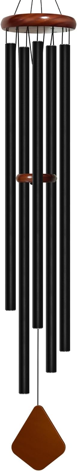 60'' Wind Chimes for Outside Deep Tone, Large Wind Chime, 5 Heavy Duty Tubes Metal Extra Large Wind Chimes Outdoor, Decoration for Garden, Patio, Yard, Gifts for Mother's Day(Rhombus)