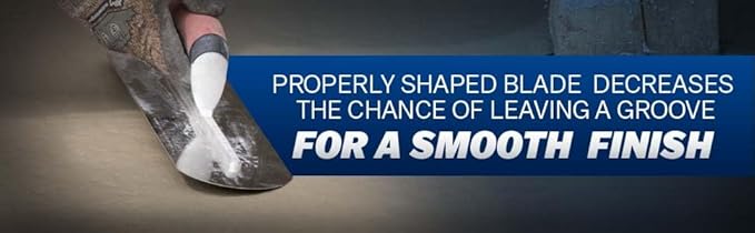 Marshalltown Fully Rounded Finishing Trowels, 76mm Width, 457mm Length, Blue Steel, DuraCork Handle, Made in The USA, MXS75BFRDC