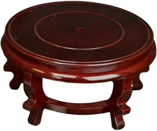 10.5" Wooden Fishbowl Display Vase Stand Plant Pot Display Stand