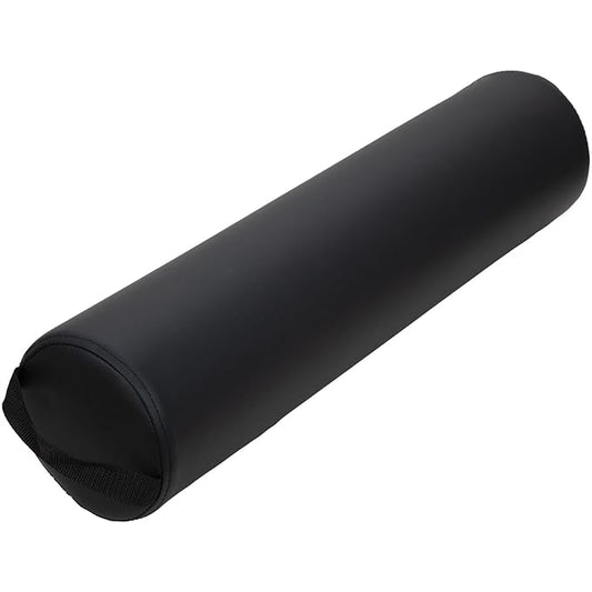 ForPro Full Round Bolster Pillow, Black, Oil and Stain-Resistant, for Massage and Yoga, 6” R x 26” L