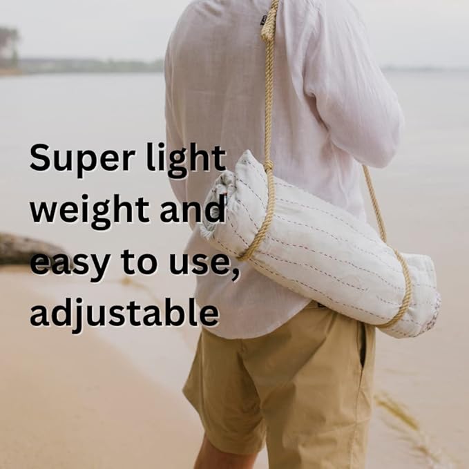 Nomadic State of Mind Yoga Mat Carrier | Durable Woven Rope | Adjustable Strap for Carrying | Exercise Mat Sling