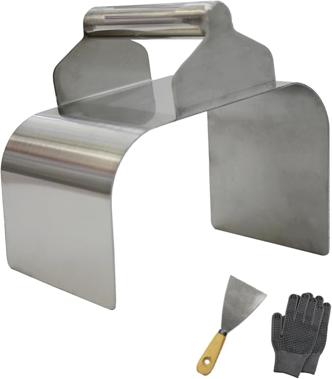 Landscape Curb Trowel Edger, Curb It Yourself, Curb and Gutter Shape Maker, Concrete Curb Trowel, Rectangular trimmer - 4" x 6" x 4" (Slope Curb It Yourself)
