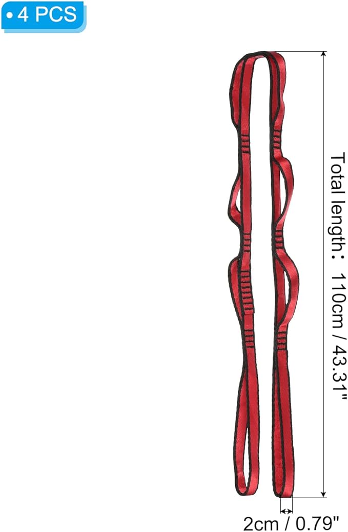 PATIKIL Daisy Chain Straps, Strong Climbing Strap Adjustable Nylon Chain Sling with Loops for Aerial Yoga Hammock Swing