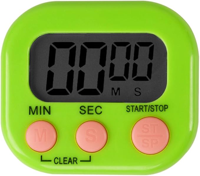 Kitchen Timers Multifunctional Electronic Timer Large Display Screen High Volume Alarm Clock Suitable for Classrooms, Kitchens, Work, and Exercise (Green)