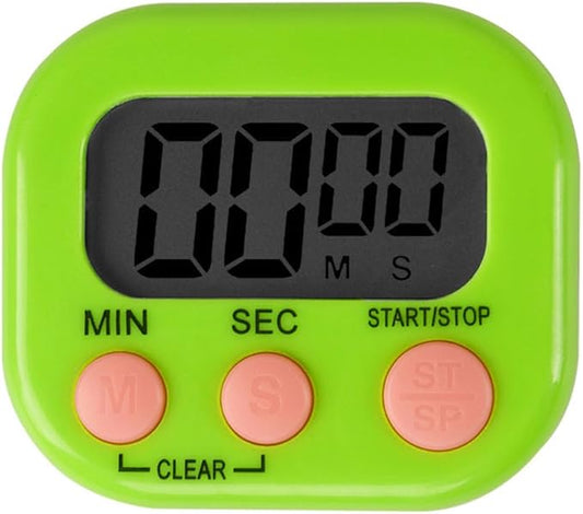 Kitchen Timers Multifunctional Electronic Timer Large Display Screen High Volume Alarm Clock Suitable for Classrooms, Kitchens, Work, and Exercise (Green)