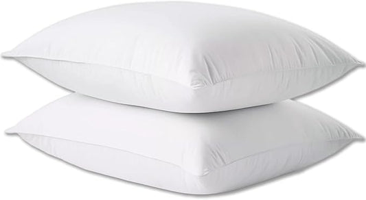 Hotel Collection Bed Pillows King Size Set of 2 Back Sleeper Pillow for Adults Stomach Kids Side Sleeping Medium Soft Plush Fluffy White 20x36 inches