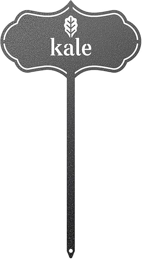 RealSteel - Seed & Plant Markers - Indoor/Outdoor Herb Garden Stakes - Elegant Fruit/Vegetable Seed Labels - Durable Plant Tags for Pots - Classy Design for Farmhouse/Greenhouse (Kale)