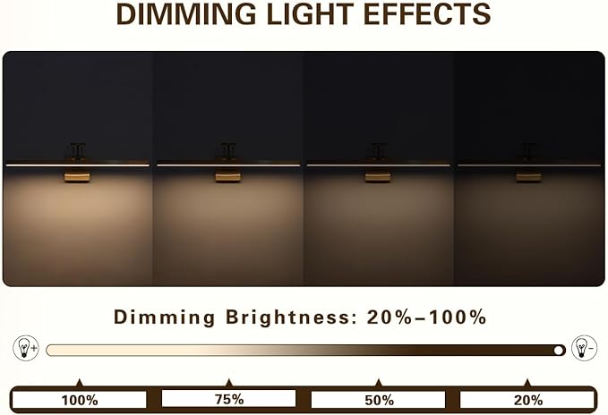 LED Brass Hard-Wired Connection Gallery Picture Light for Paintings Gold Lighting Fixtures Dimmable Modern LED Picture Lights Artwork Display Lighting 23.6 Inch 14W 3000K Warm White