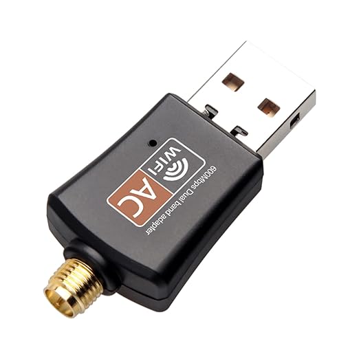 REDLUX 600Mbps Wireless USB WiFi Adapter, with External Antenna, Dual Band 2.4GHz/5GHz, Compatible with Windows 10/8/7/XP, MAC OS, Linux etc