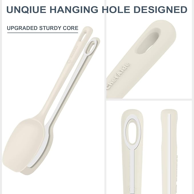 5 Pieces Silicone Spatula Set, Food Grade Rubber Spatula, Upgrade Strong Handle with Ergonomic Grip, Heat Resistant Up to 600°F for Nonstick Cookware, Cooking Candy Series