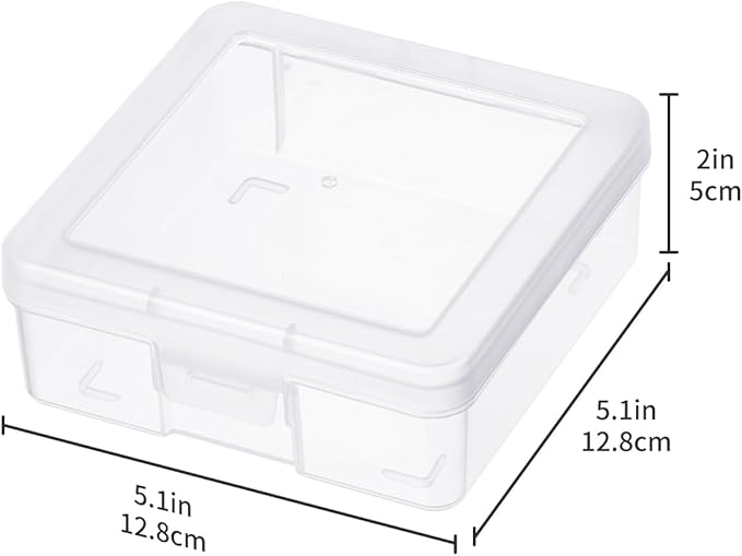 novelinks Stackable Plastic Clear Storage Box Containers with Latching Lid - Art Craft Supply Organizer Storage Containers for Pencil Box, Crayon, Beads, Jewelry (12 Pack Small -Clear)